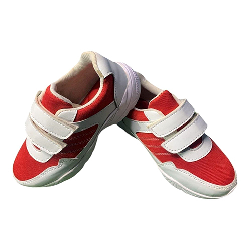 School Red And White Shoes 