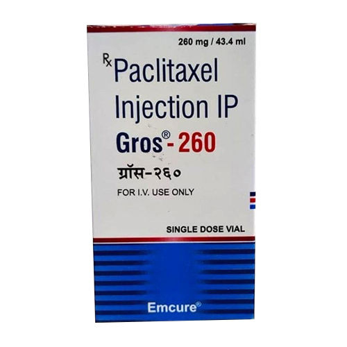 Paclitaxel Injection - 260mg/43.4ml Liquid Form | Effective Oncology Treatment, Handle with Care, Store in Dry & Cool Place