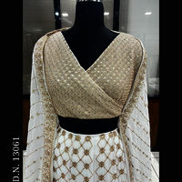 White Embroidered lehenga fabric set