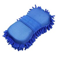 Microfibre Sponge - 24x19x5 Cm | Fast, Convenient Two-sided Car Wash Tool With Hand Strap, Ultra Absorbent, Machine Washable, Lint-free Scrubbing Surface