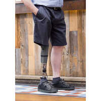Handicap Artificial Legs - Plastic, 45 Inch Height | Flexible, Recyclable, Black Lower Limb Attachment
