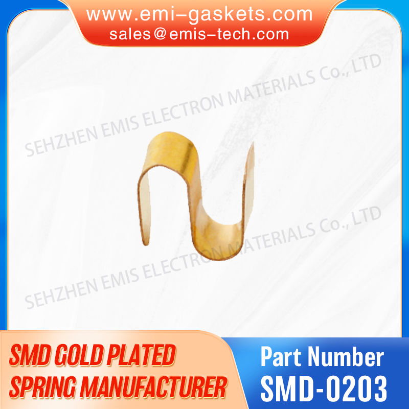 S-shaped SMD gold-plated spring