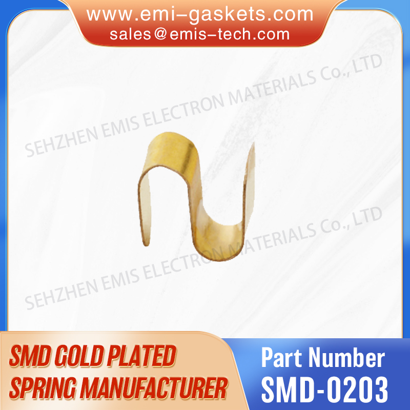 S-shaped SMD gold-plated spring