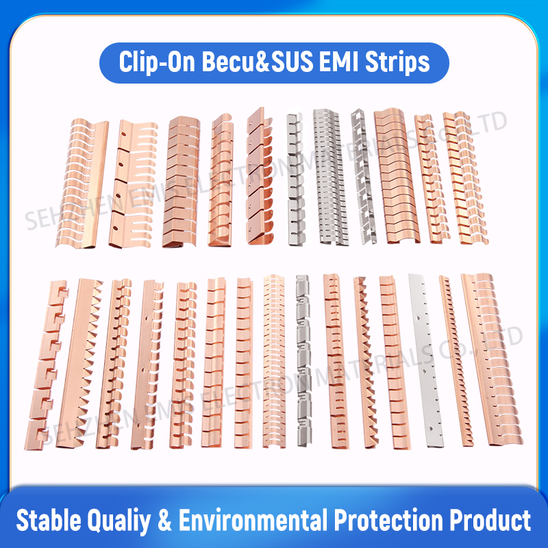 Clip-on BeCu fingerstock