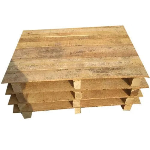 2 Way Hardwood Pallet - Color: Brown