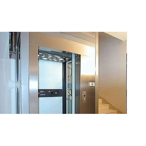 Krisha Engineering Hydraulic Auto Door Residencial Lift - Material: Stainless Steel