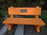 Portable Rcc Garden Bench - Finish: Fine