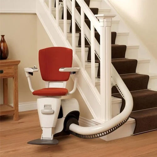 Krisha Engineering Curved Stair Lift - Material: Stainless Steel