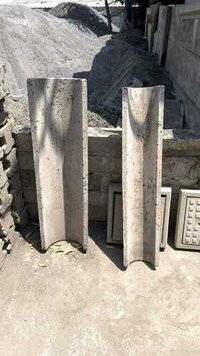 Portable Rcc Half Round Pipe - Rcc Material, Available Thickness, Sleek Grey Color, Semi-round Shape For Easy Handling And Installation