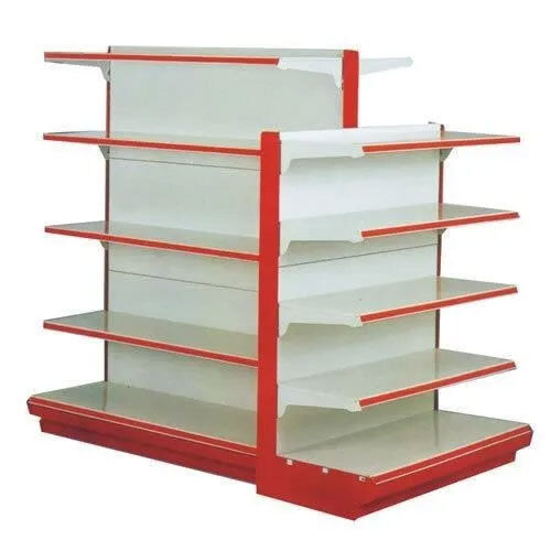 Krisha Engineering Super Market Display Racks - Color: Red & White