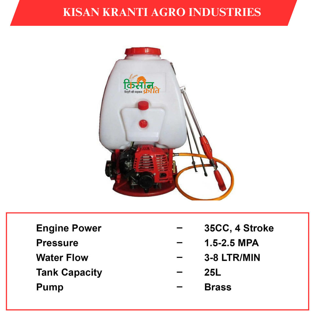 Knapsack Power Sprayer 35CC 4 Stroke | High Pressure Agricultural Back Pack Sprayer,