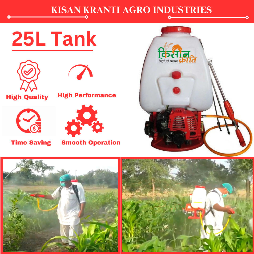 Knapsack Power Sprayer 35CC 4 Stroke | High Pressure Agricultural Back Pack Sprayer,