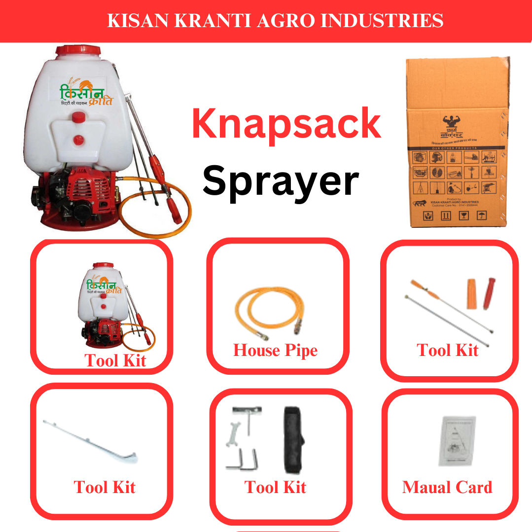 Knapsack Power Sprayer 35CC 4 Stroke | High Pressure Agricultural Back Pack Sprayer,