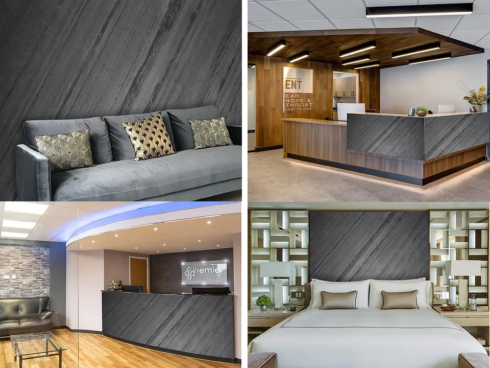 Line Black Ocean Black Veneer Sheet