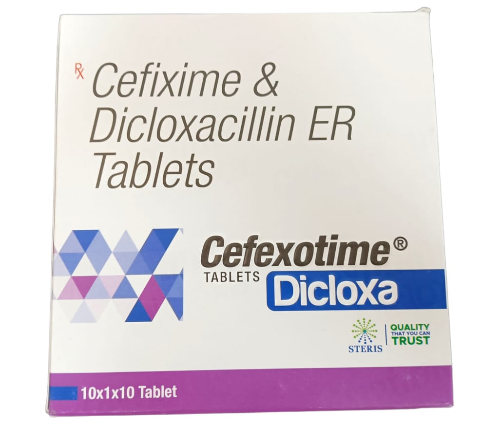 Cefixime (200mg), Dicloxacillin ER (500mg)