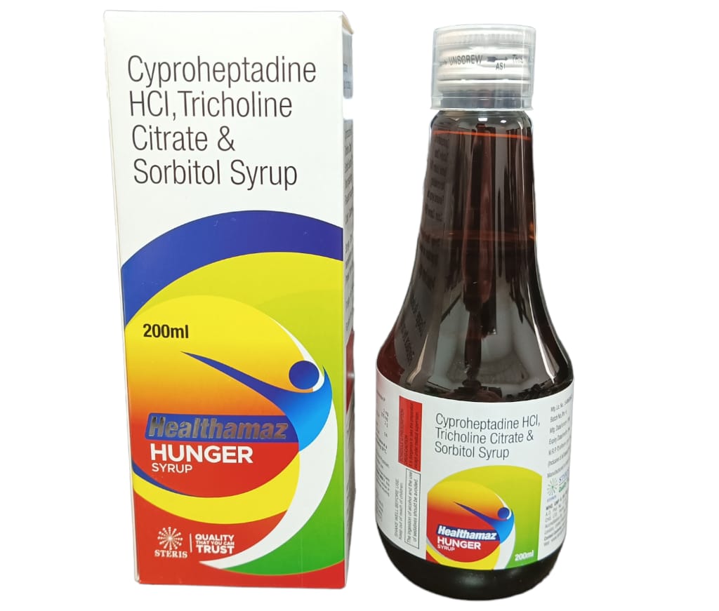 Cyproheptadine Hcl (2mg), Tricholine Citrate (275mg) & Sorbitol (2mg)Syrup