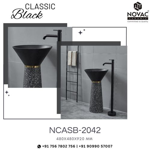 Ncasb 2042 Ceramic Stand Basin - Size: 480 480 860 Mm