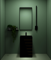 Pedestal Washbasin - Color: Black