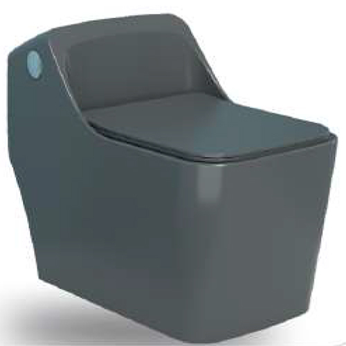 One Piece Glossy Grey Ceramic Toilet Imported