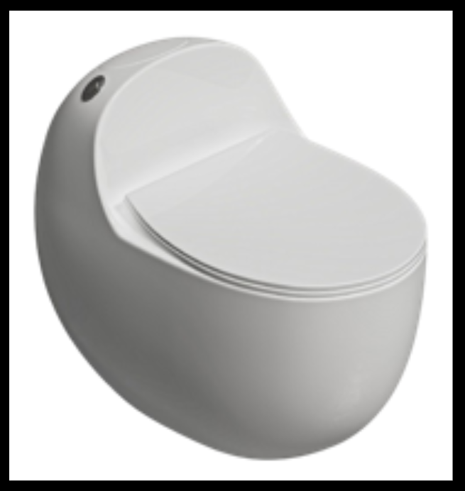 Ceramic Onepiece Toilet (9 Inch) - Color: White