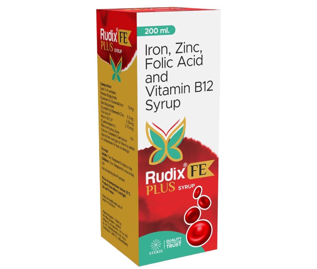 Iron, Zinc, Folic Acid and Vitamin B12 Syrup