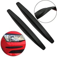 Car Corner Bumper Protector - Pvc Material 33x12x3 Cm | Universal Fit, Strong Carbon Finish, Easy Self-adhesive Installation