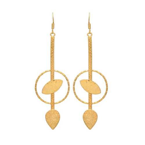 New arrival designer gold plated dangle earring set, perfect party look