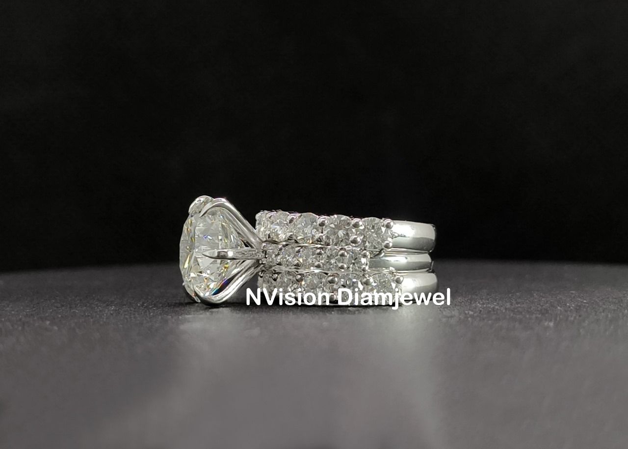 Natural Diamond Cherished Memory Wedding Solitaire Ring