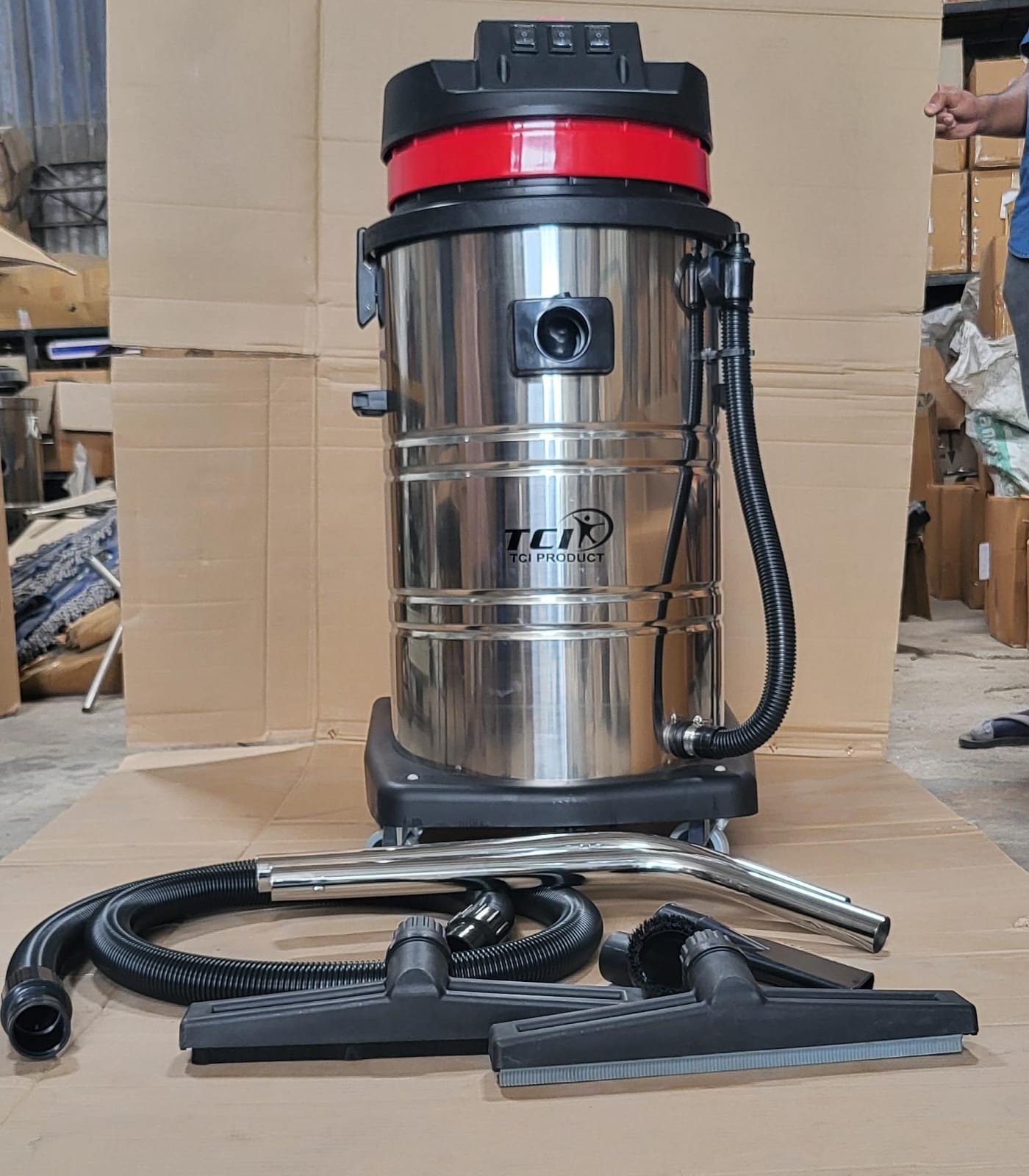 Tci Vc 60 (2) Wet & Dry Vacuum Cleaner Single Phase - Cleaning Path: Industrial