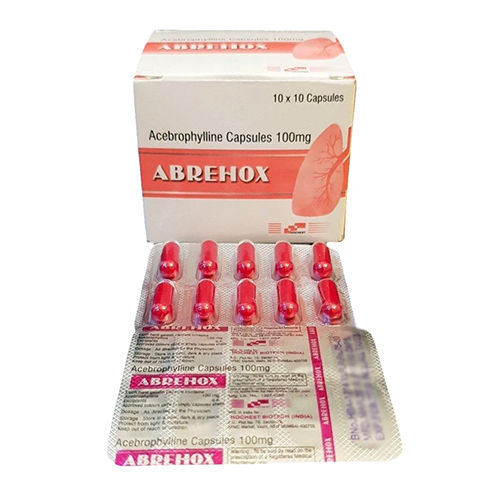 100 Mg Acebrophylline Capsules - Drug Type: General Medicines