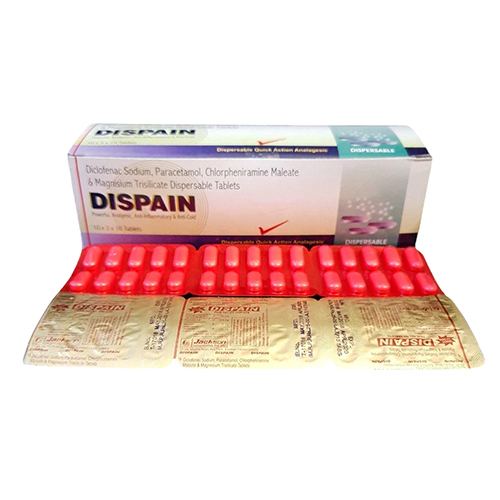 Diclofenac Sodium Paracetamol Chlorpheniramine Maleate And Magnisium Trisilicate Dispersable Tablets