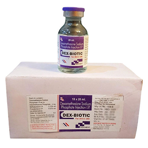 20 Ml Dexamethasone Sodium Phosphate Injection Ip - Dosage Form: Liquid