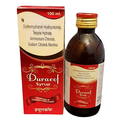 100 Ml Diphenhydramin Hydrochloride Terpine Hydrate Ammonium Chloride Sodium Citrate And Menthol Syrup - Drug Type: General Medicines