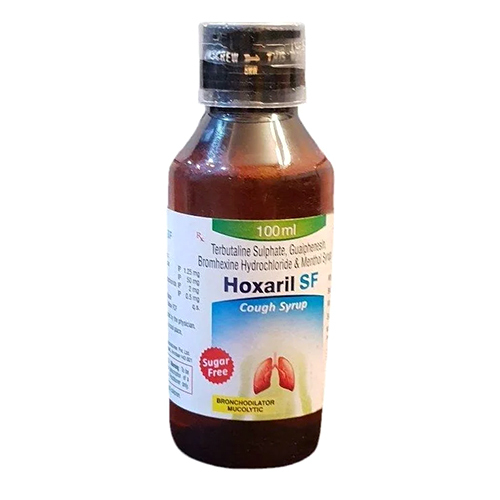 100 ML Terbutaline Sulphate Guaiphenesin Bromhexine Hydrochloride And Menthol Syrup