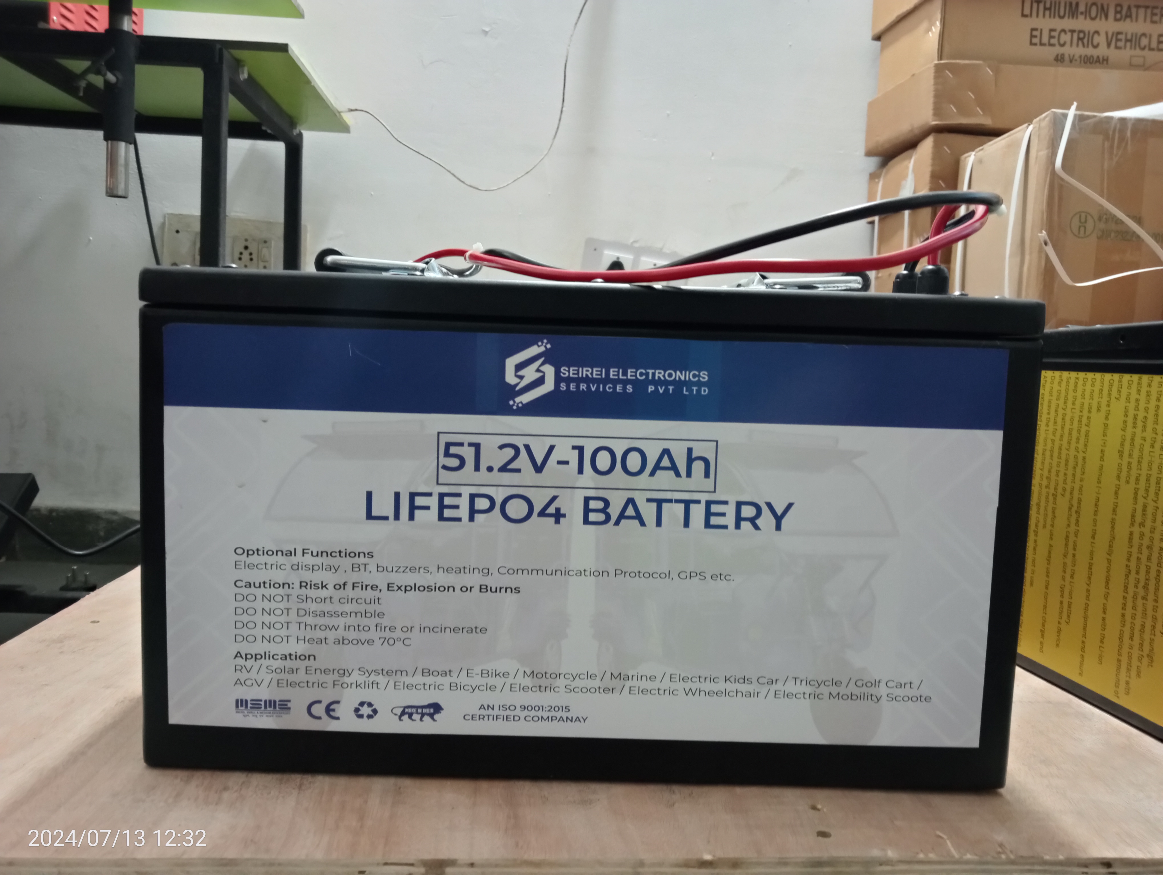 51.2V-100Ah Lifepo4 Battery - Sealed Type: Sealed