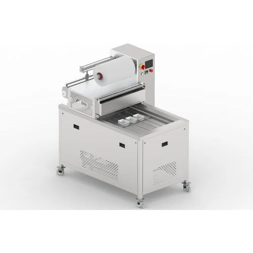 Automatic Linear Type Map Tray Sealing Machines - Color: Silver