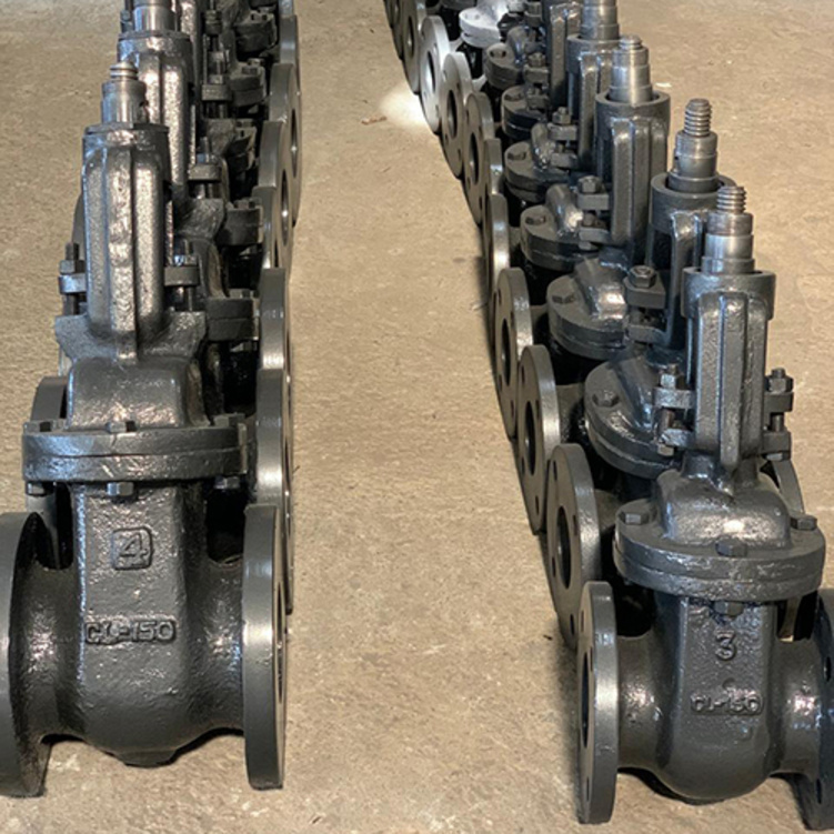 Cast Iron Rising Spindle Gate Valve - Customized Port Size, Hydraulic Power Source, Sealed Wedge Design, 1-Year Warranty