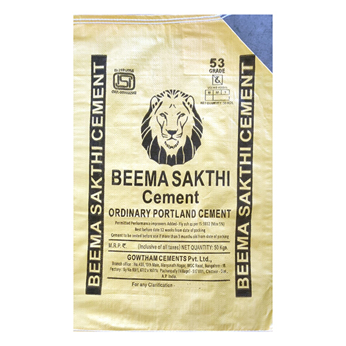 Beema Sakthi Cement Plastic Bag - Color: Different Available