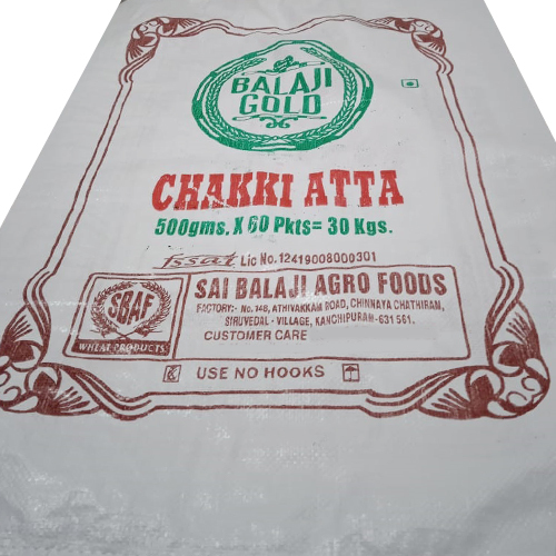 30Kg Chakki Atta Plastic Bag - Color: Different Available