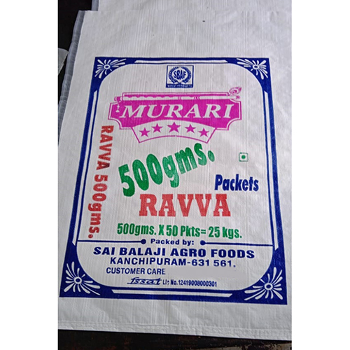 25Kg Ravva Plastic Bag - Color: Different Available