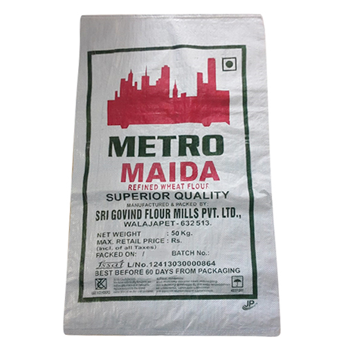 50Kg Metro Maida Woven Sack Bag - Color: Different Available