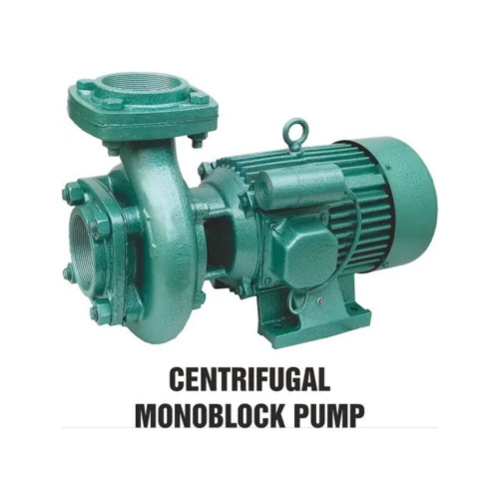 2Hp Centrifugal Monoblock Pump - Color: Green Paint Coated