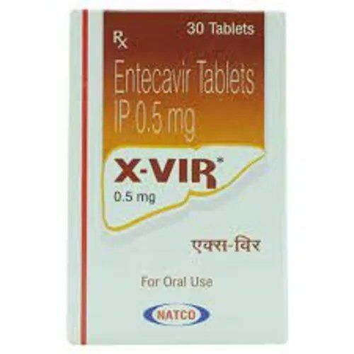 Entecavir Tablets IP 0.5mg, 30 Tablets Bottle Pack