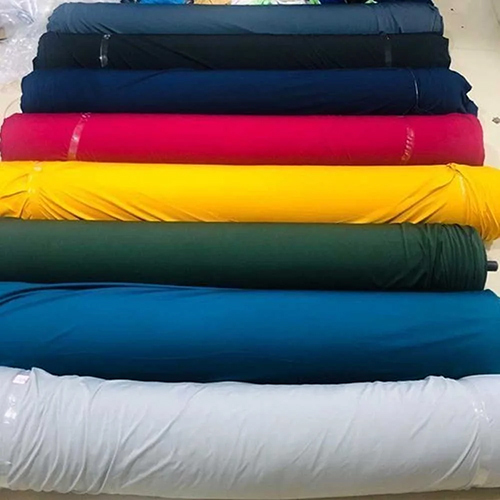 Polyester Lycra Solid Fabric