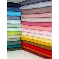 Pure Cotton Waffle Knitted Cloth Fabric - 100% Cotton, Multicolored, Plain Style | All-season, Washable, Versatile For Clothing & Decor