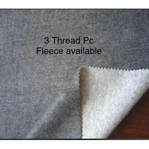 3 Thread Poly Cotton Fleece Fabric - Attributes: Washable