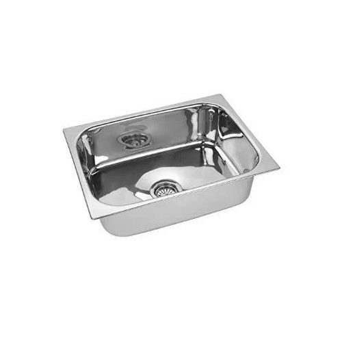 Single Bowl Kitchen Sink - 24 x 18 Inches , Rust-Proof Stainless Steel with Polished Finish and Deck-Mounted Installation