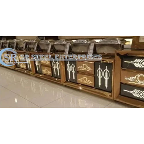 Stainless Steel Display And Catering Counter - Color: Different Available