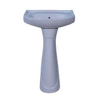 Ceramic 20x16 Mm Classic Set Pedestal Sink - Polished Finish, Custom Color Options, High Durability Features