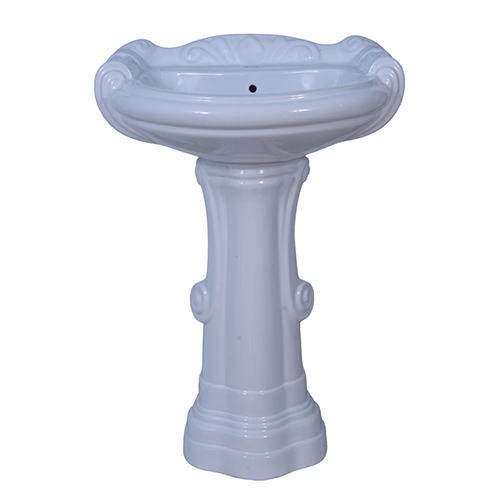 25X18 Big Sterling Set Pedestal Sink
